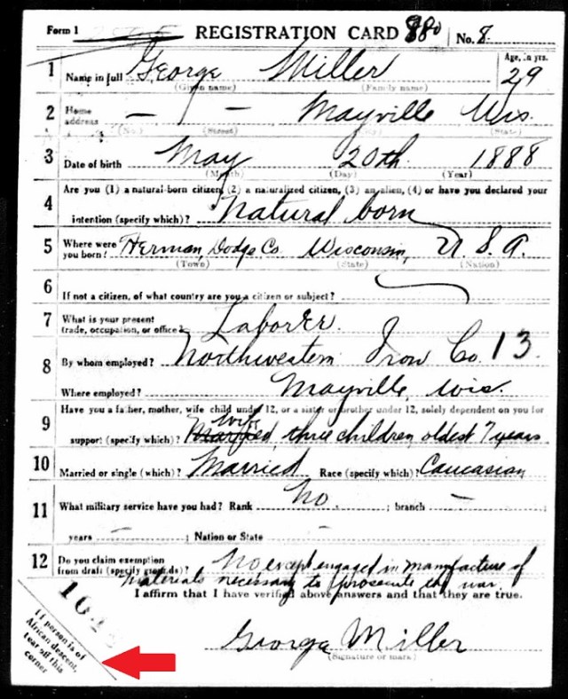 White Draft Card